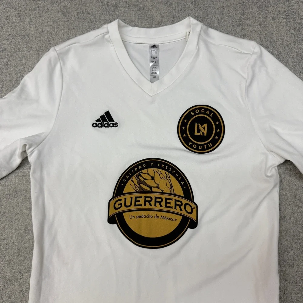 Adidas LAFC SoCal Youth Soccer Jersey Size L White Guerrero Aeroready HC5054